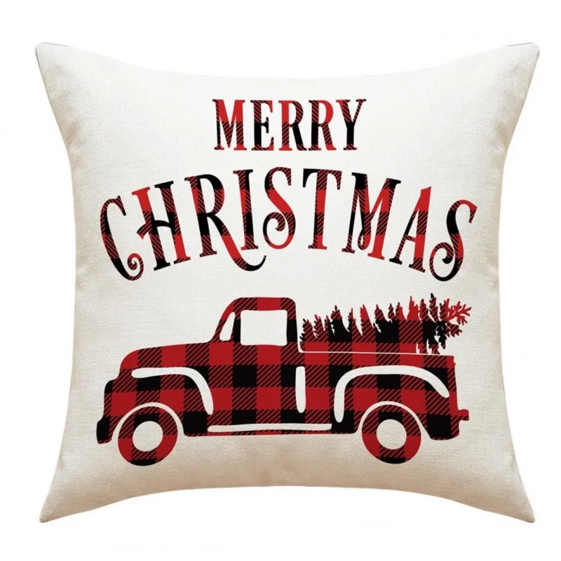 Povlak na polštář 45cm x 45cm s vánočním motivem MERRY CHRISTMAS