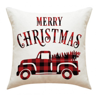 Povlak na polštář 45cm x 45cm s vánočním motivem MERRY CHRISTMAS