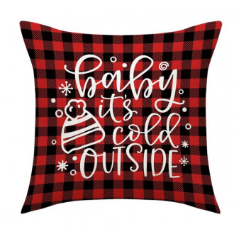 Povlak na polštář 45cm x 45cm s vánočním motivem