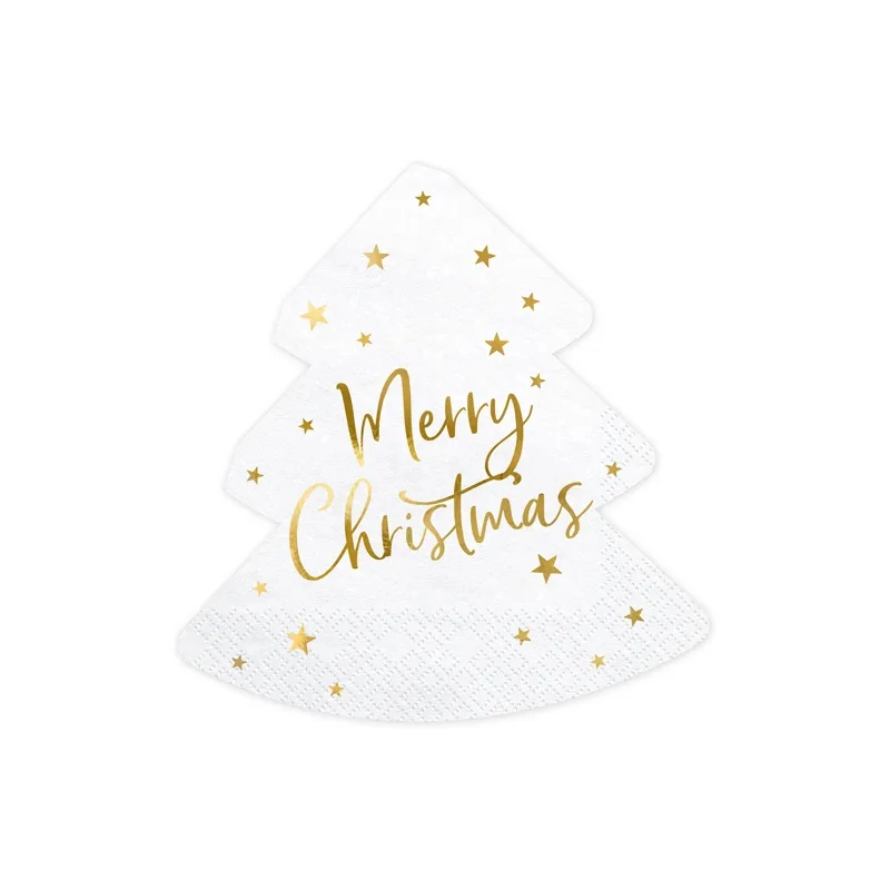 Ubrousky vánoční stromek Merry Christmas 20 ks