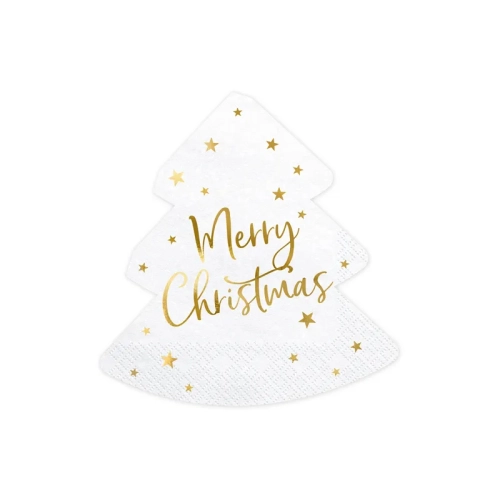 Ubrousky vánoční stromek Merry Christmas 20 ks