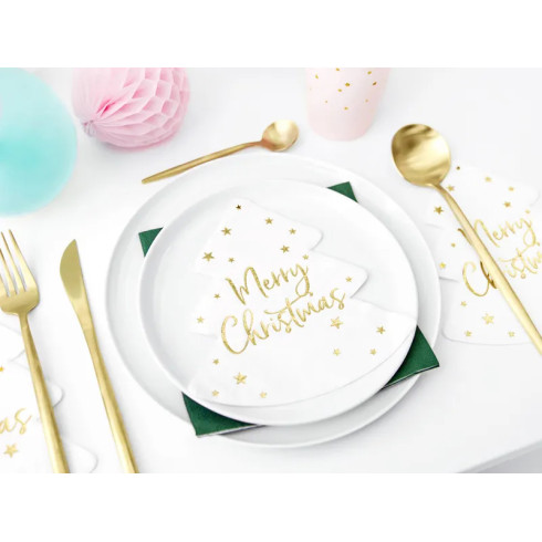 Ubrousky vánoční stromek Merry Christmas 20 ks