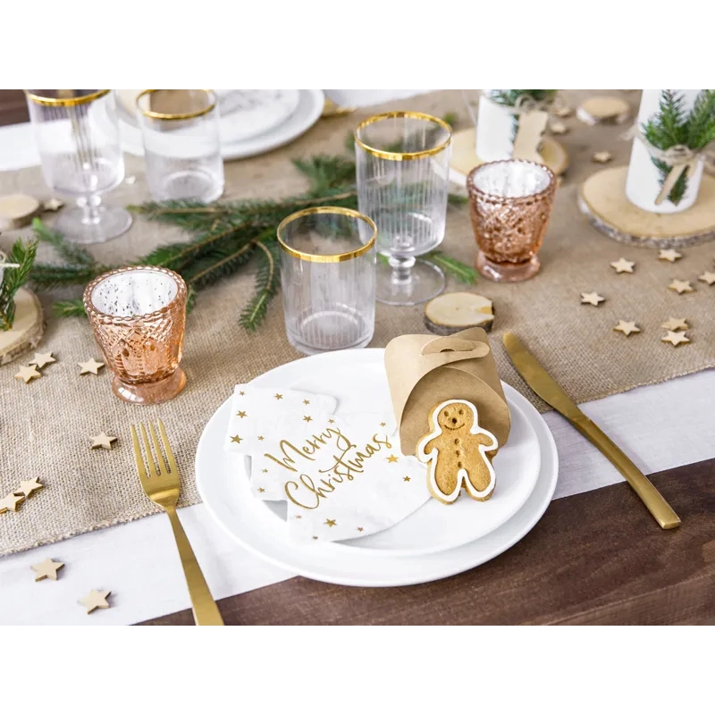 Ubrousky vánoční stromek Merry Christmas 20 ks