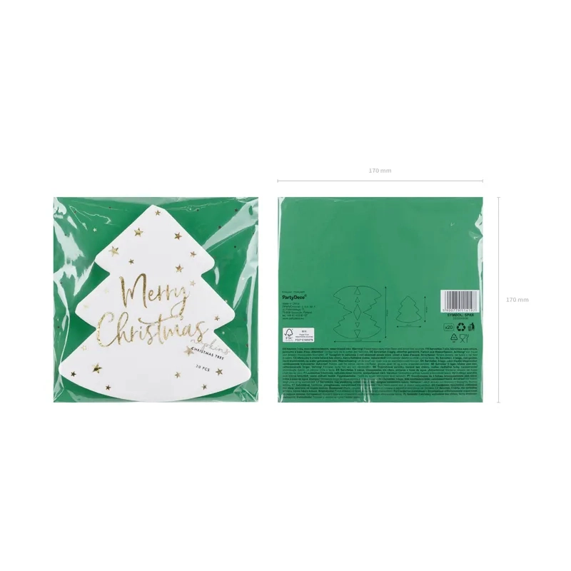 Ubrousky vánoční stromek Merry Christmas 20 ks