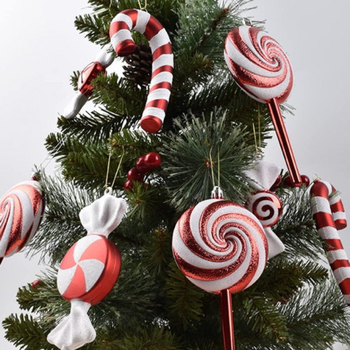 Ozdoba na vánoční stromek lízátko 19 cm, 1 ks