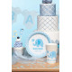 Papírtányér Baby Shower kék elefánt, 21 x 18 cm, 6 db Papírtányér Baby Shower kék elefánt, 21 x 18 cm, 6 db