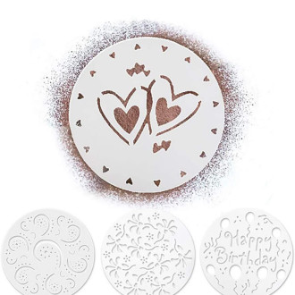 Šablóny na zdobenie torty Happy Birthday 4 ks