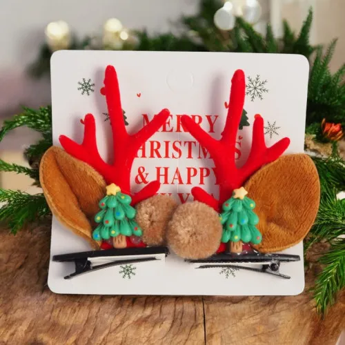 Sada 2 kusov sponiek do vlasov - Vianočné sobie prútiky 