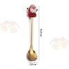 Sada lžiček s vánočními figurkami - zlaté 4 ks 