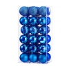Sada vánočních koulí královská modrá průměr 5,5 cm, 36 ks