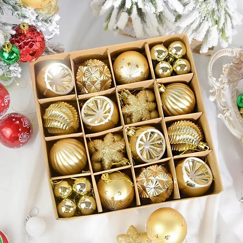 Sada vánočních koulí zlaté - průměr 5 cm 40 ks 