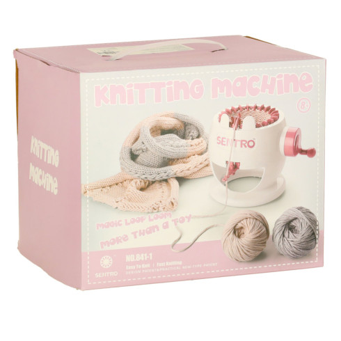 Šicí stroj pletací krosno 22-jehlový + 2 klubíčka příze