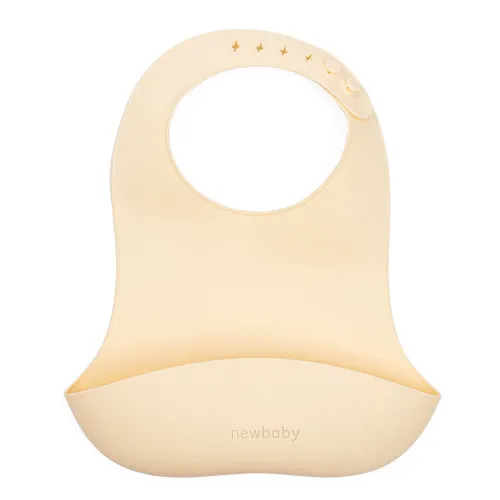 Silikonový bryndák New Baby - béžový