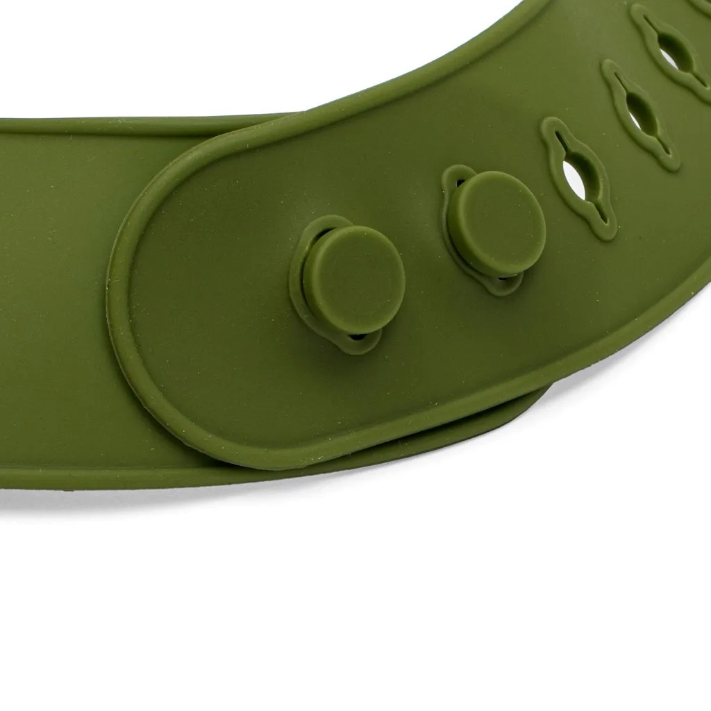 Silikonový bryndák New Baby - olivový