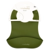 Silikonový bryndák New Baby - olivový