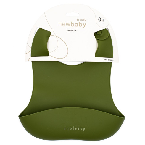 Silikónový podbradník New baby - olivový