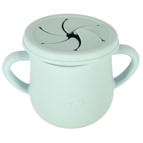 Silikónový riad pre deti Krabík sada 9 kusov - modrý