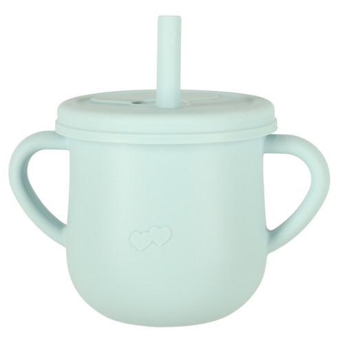 Silikónový riad pre deti Krabík sada 9 kusov - modrý