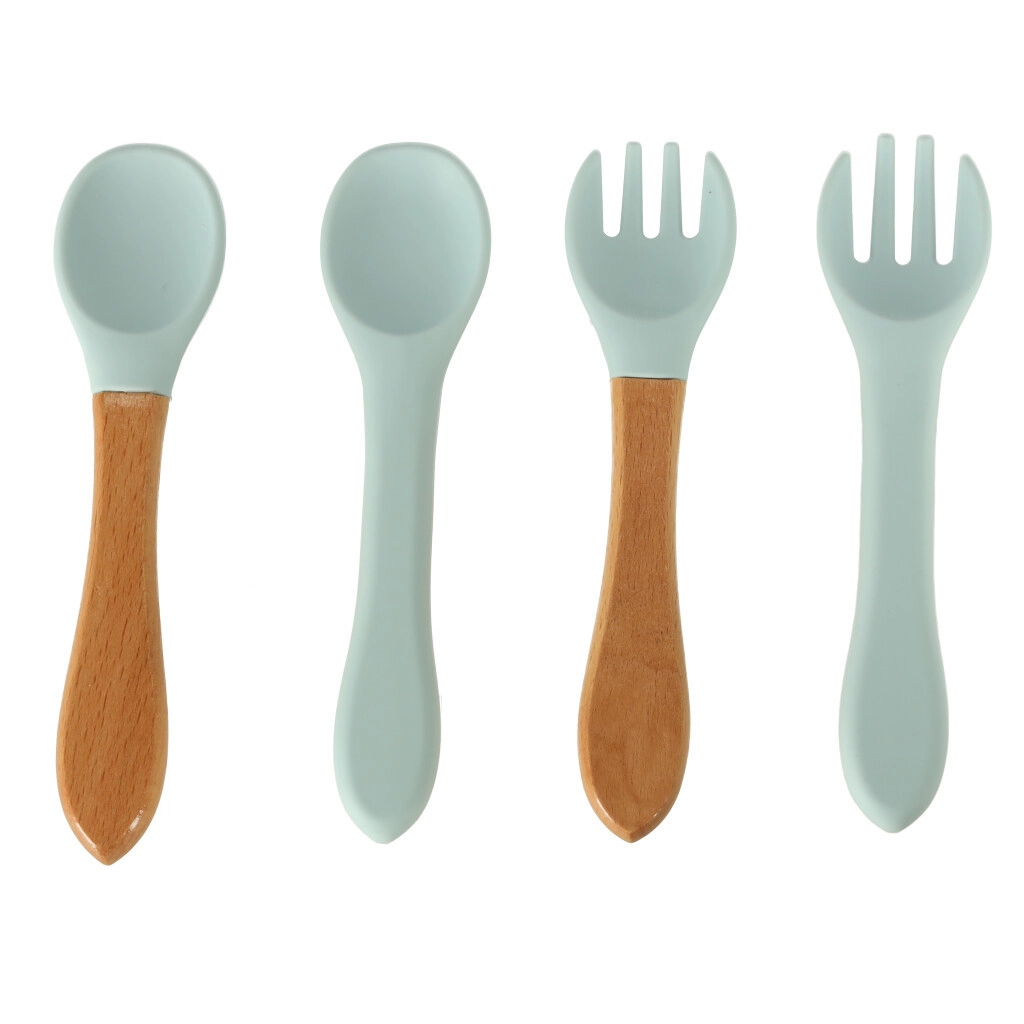 Silikonové nádobí pro děti Krabík sada 9 kusů - modrý