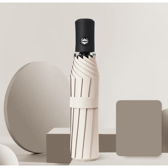 Skladací dáždnik s automatickým otváraním - priemer 96 cm, krémový