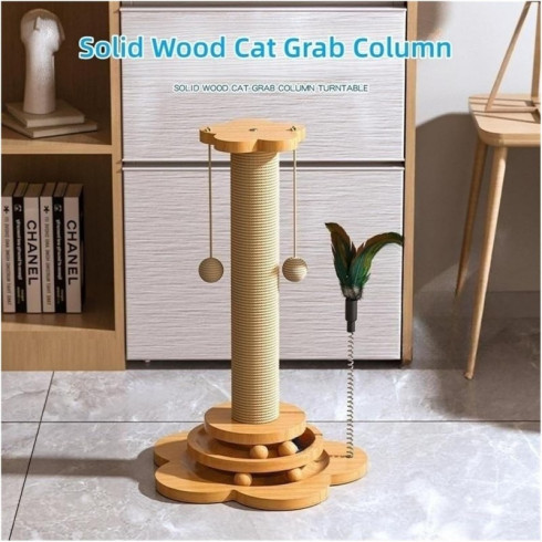 Škrabadlo pro kočky - hračkářské kuličky 4v1, kuličky, peříčka