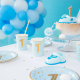 Baby Shower Szívószálak Kék Lábacskákkal, 6 db