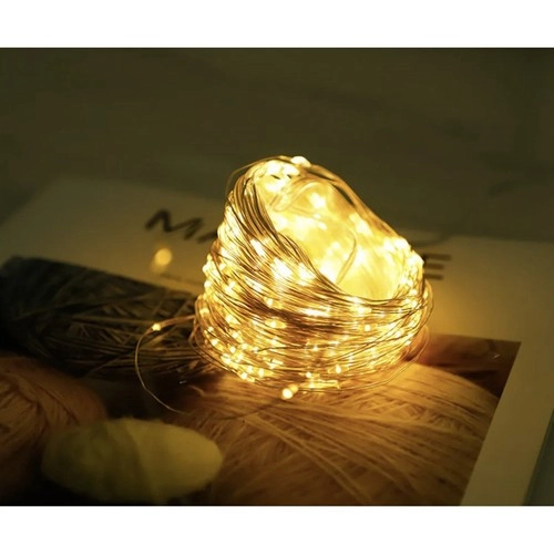 Solárna LED svetelná reťaz - 15m teplá biela