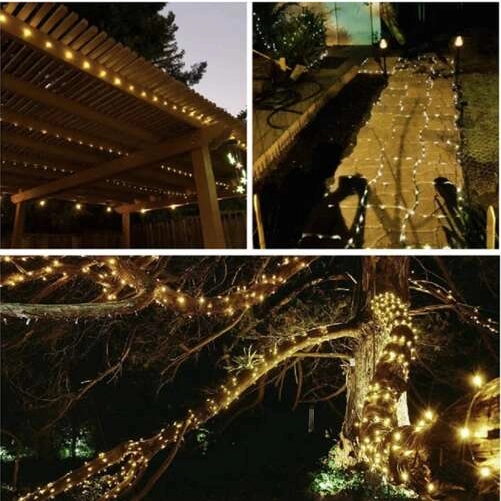 Solárna LED svetelná reťaz - 15m teplá biela