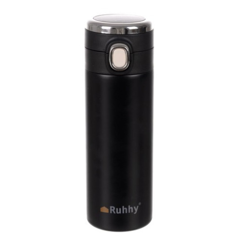 Termohrnček s LED displejom 420 ml - čierny