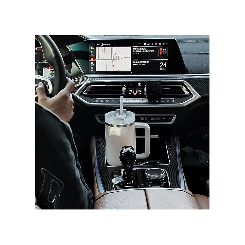 Termohrnček so slamkou 1L - veľký krémový