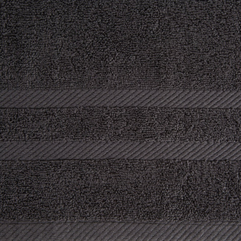 Uteráky sada 3 ks s bordúrou 30x50 cm - čierne