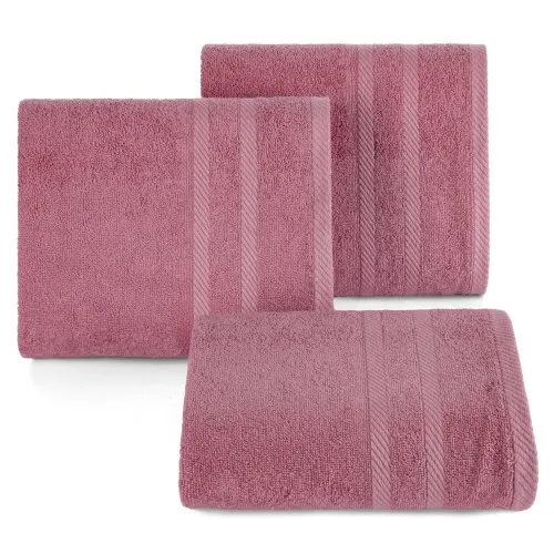 Ručníky sada 3 ks s bordurou 30x50 cm - růžové