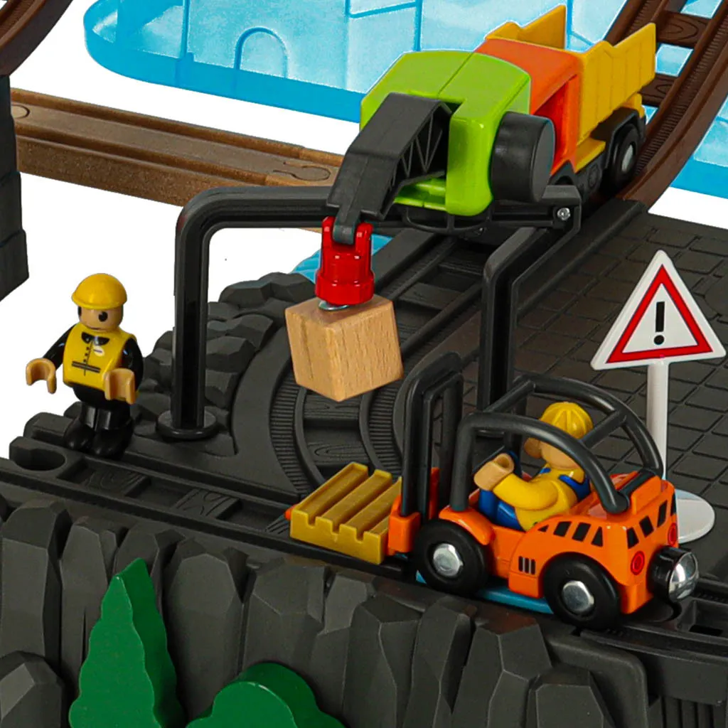 Vagonová dráha stavebnice vlaku 55 prvků