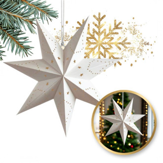 Veľká vianočná hviezda - biela 45 cm