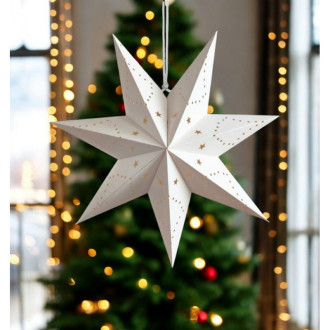 Veľká vianočná hviezda - biela 45 cm
