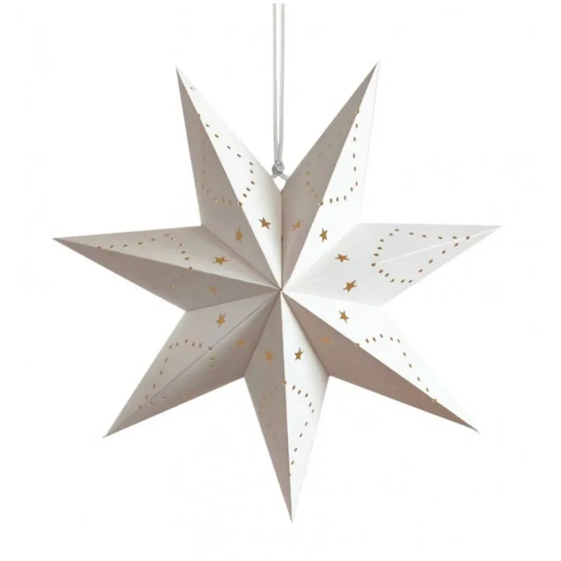 Veľká vianočná hviezda - biela 45 cm