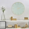 Velké nástěnné hodiny v moderním stylu s mátovým ciferníkem, průměr 60 cm