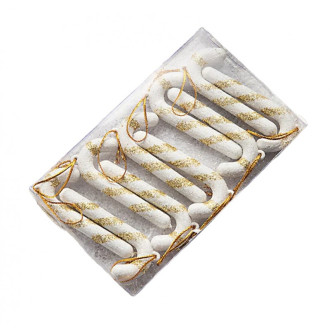 Vánoční dekorace - bílé lízátka 10ks 