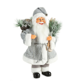 Vianočná dekorácia Santa Claus 40 cm - strieborný