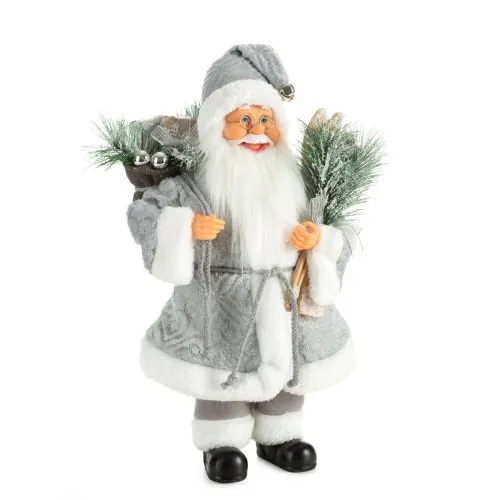 Vianočná dekorácia Santa Claus 40 cm - strieborný
