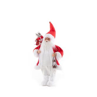 Vianočná dekorácia Santa Claus 45 cm  - biely