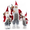 Vánoční dekorace Santa Claus 45 cm - červeno šedý