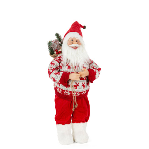 Vianočná dekorácia Santa Claus 60 cm  - červený