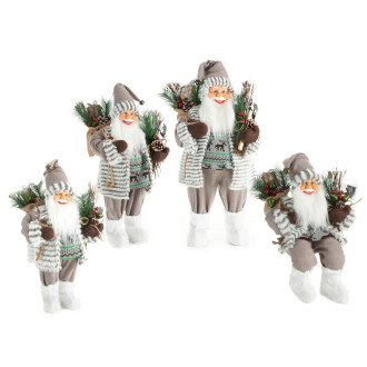 Vianočná dekorácia Santa Claus 60 cm - sivo biely