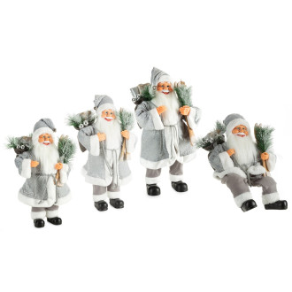 Vianočná dekorácia Santa Claus 60 cm - strieborný