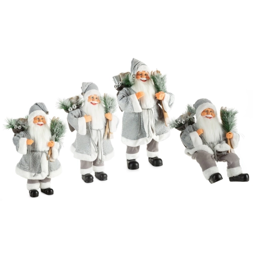 Vianočná dekorácia Santa Claus 60 cm - strieborný