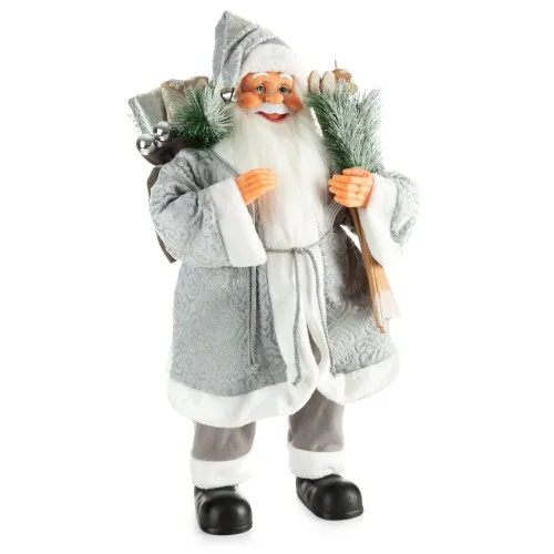 Vianočná dekorácia Santa Claus 80 cm - strieborný