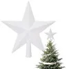 Vánoční hvězda na stromeček 19 cm bílá