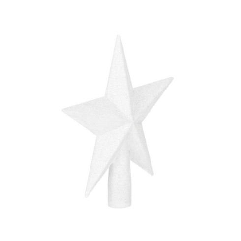 Vánoční hvězda na stromeček 19 cm bílá
