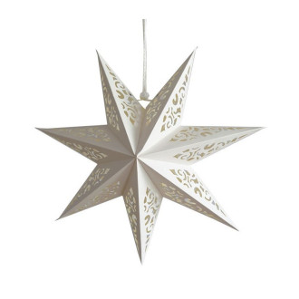 Vánoční papírová hvězda 45 cm - bílá